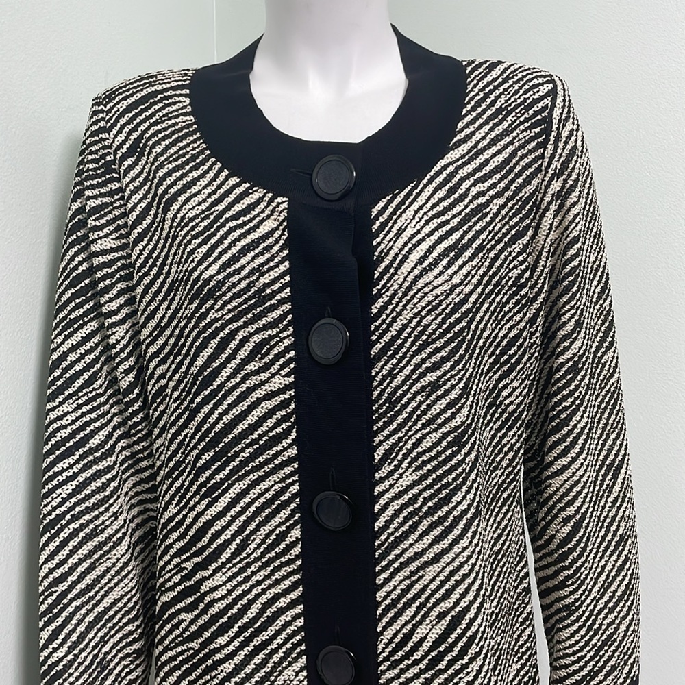 Exclusively Misook Zebra Print Cardigan medium